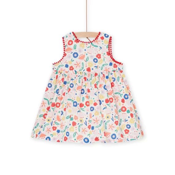 Robe Multicolore À Imprimé Fleuri – Ecru