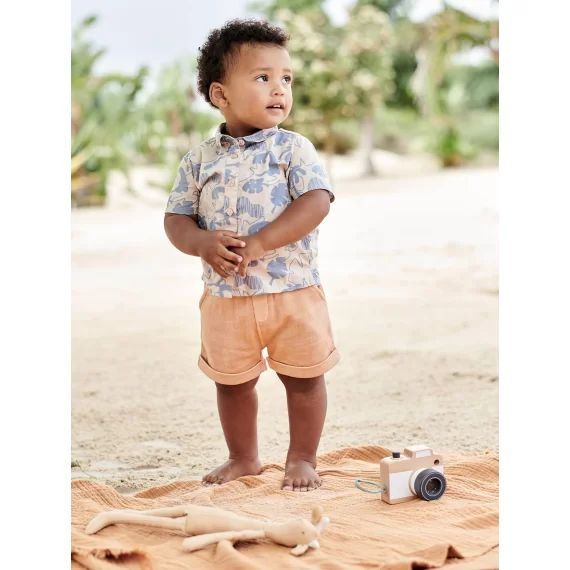 Short bébé orange