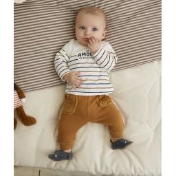 Pantalon de jogging camel avec poches en sherpa bébé garçon –  – Soldes