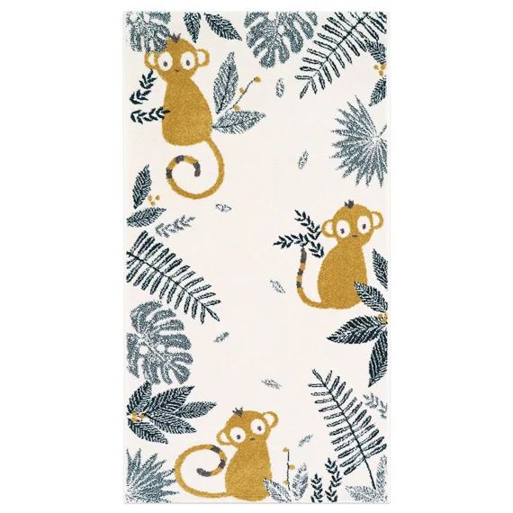 Tapis Enfant Petits Singes Monkey Paradise Miel