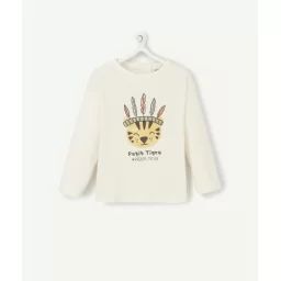 T-shirt bébé garçon en fibres recyclées avec tigre indien –  – Soldes