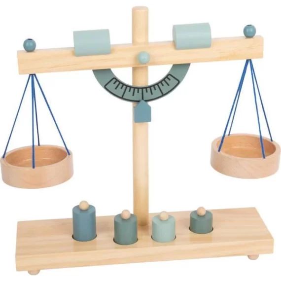 Balance à arbre avec poids – SMALL FOOT – Jouet éducatif en bois – Pour enfants de 3 ans et plus blanc