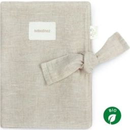 Protège carnet de santé Lin français greige