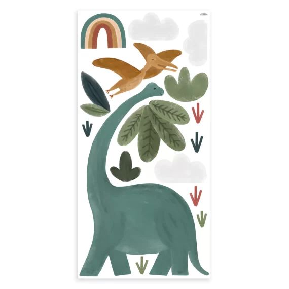 Stickers muraux Plantes et dinosaure