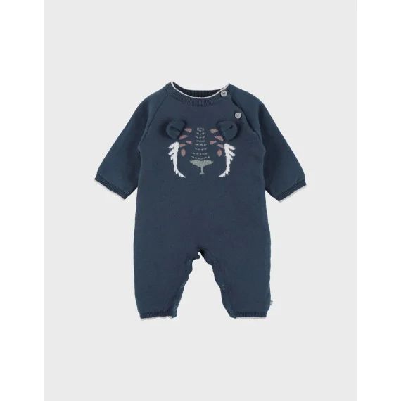 Combinaison Bébé En Tricot Bleu