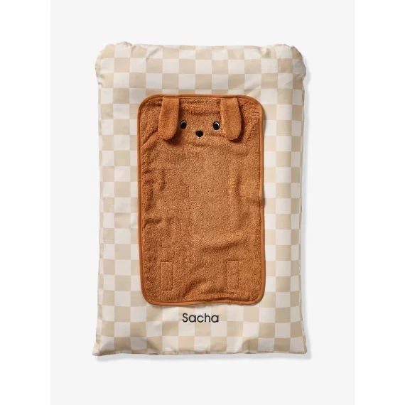 Matelas à langer ACHILLE personnalisable carreaux beige