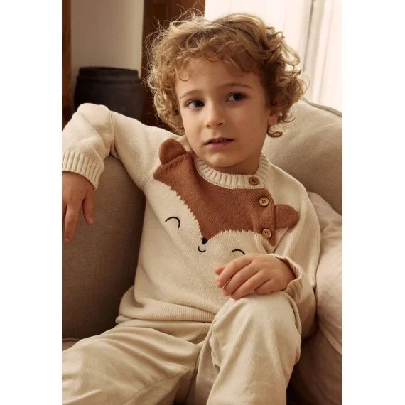 Pull Bébé En Tricot Floxy Ecru