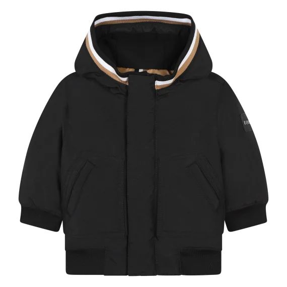 Parka à capuche Garçon Noir