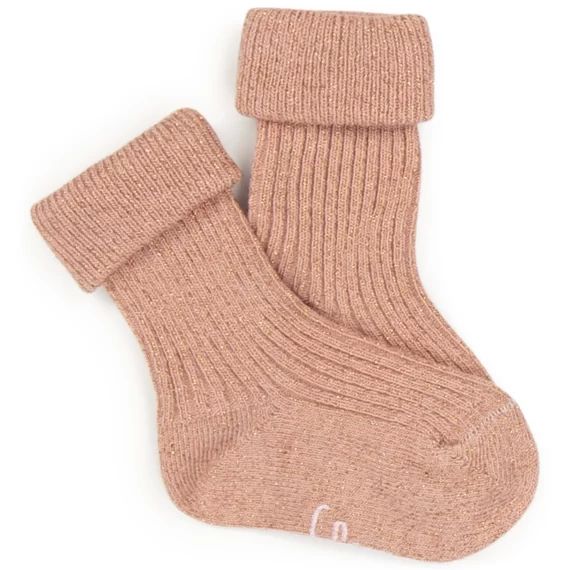 Chaussettes à côtes Fille Marron