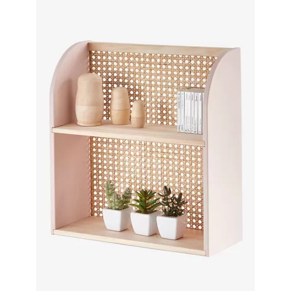 Etagère cannage LIGNE POÉSIE rose