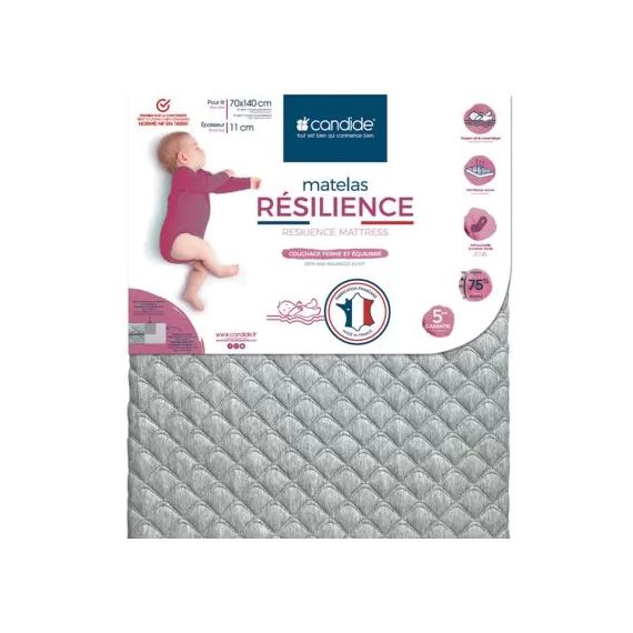 Matelas de lit bébé Résilience déhoussable (140 x 70 cm)