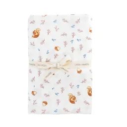 Maxi Lange Gaze De Coton Bio Écureuil