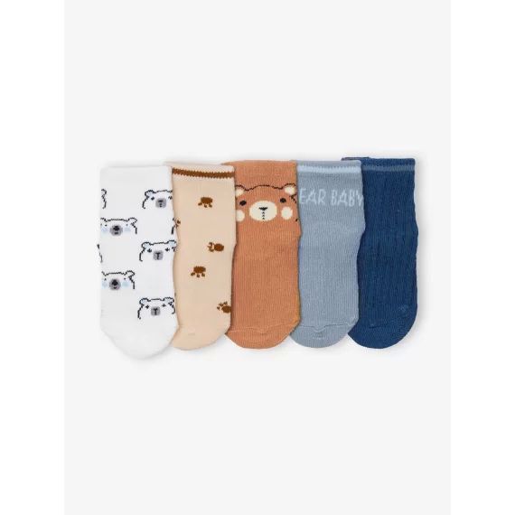 Lot de 5 paires de chaussettes baby bear bébé brun
