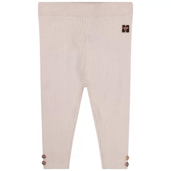 Legging tricot coton et laine Fille Rose