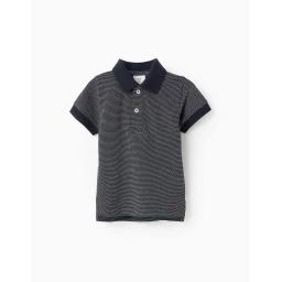 Polo À Pois Bleu Foncé