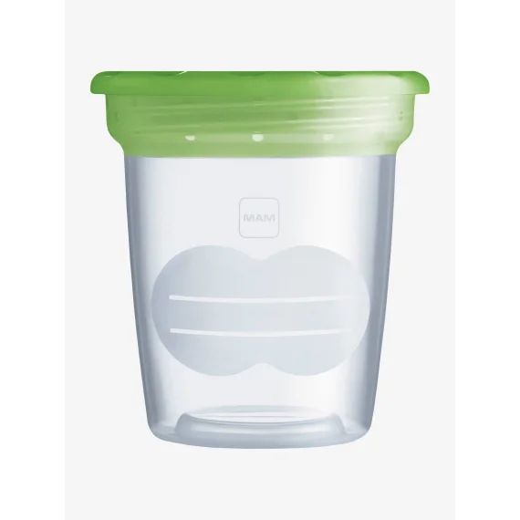 Lot de 5 pots de conservation 120 ml MAM transparent/vert
