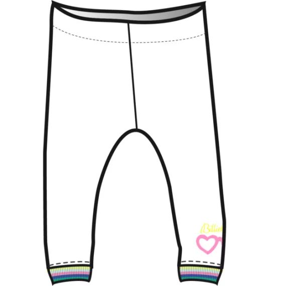 Legging avec détails rayés Fille Blanc