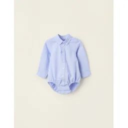 Body-chemise En Coton Bleu Clair