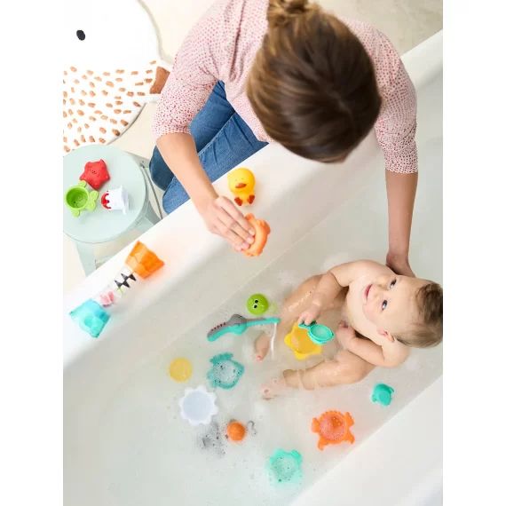 Coffret de bain 17 pièces INFANTINO bleu