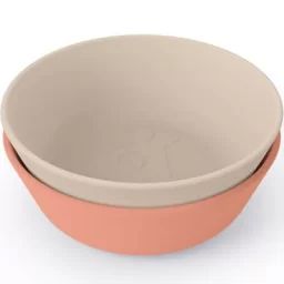 Lot de 2 bols Kiddish Raffi Sable et Corail