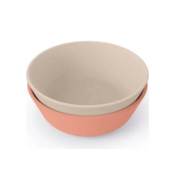 Lot de 2 bols Kiddish Raffi Sable et Corail