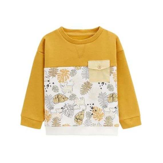 Sweat-shirt En Molleton Bébé Garçon Aslan Orange