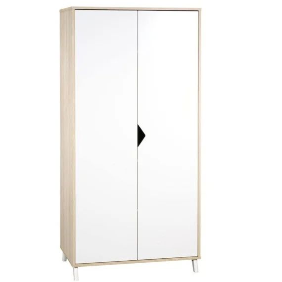 Armoire bébé 2 portes en bois beige