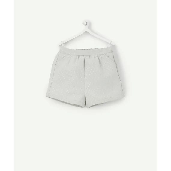 Short bébé fille vert avec surpiqûres couleur dorée –  – Soldes