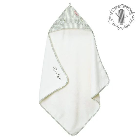 Cape de bain bébé Olive – personnalisable