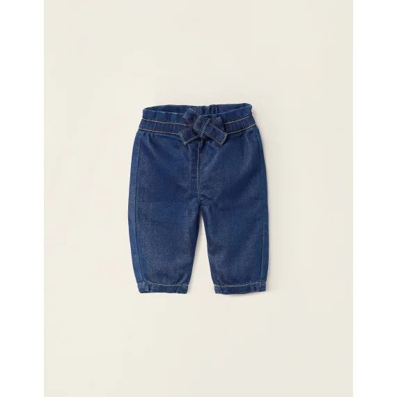 Jogpant En Jean Avec Nœud Bleu