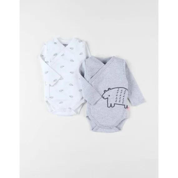 Ensemble De 2 Bodies Jersey – Blanc Blanc