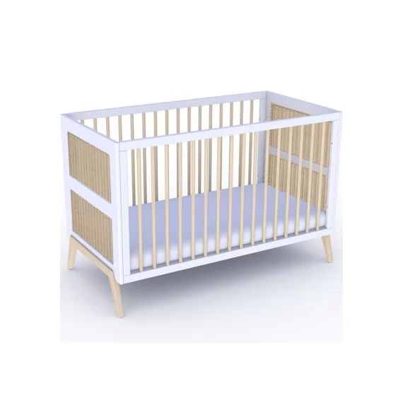 Pack duo lit bébé évolutif et côtés de lit Marelia blanc neige (70 x 140 cm)