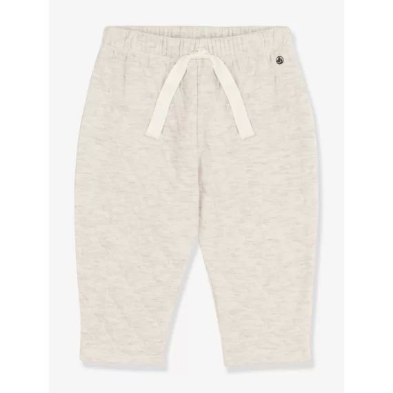 Pantalon bébé en tubique matelassé – PETIT BATEAU beige chiné