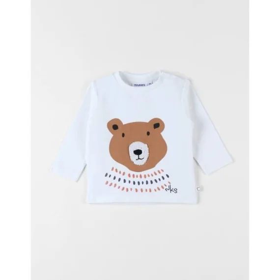 T-shirt Ours Blanc