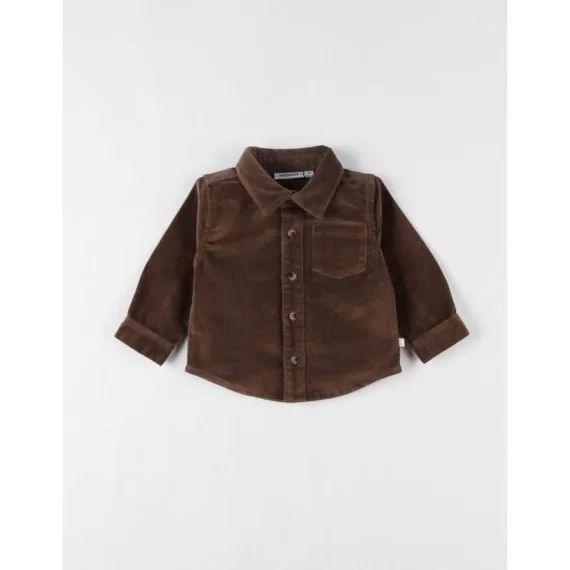 Chemise En Velours Côtelé Marron