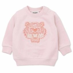 Sweat-shirt en coton Fille Rose