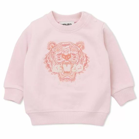Sweat-shirt en coton Fille Rose