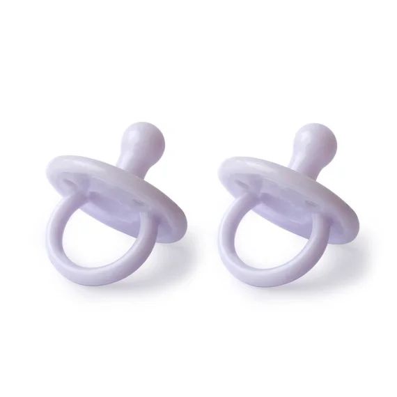 Lot De 2 Sucettes En Silicone Lilas