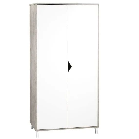 Armoirebébé 2 portes en bois gris