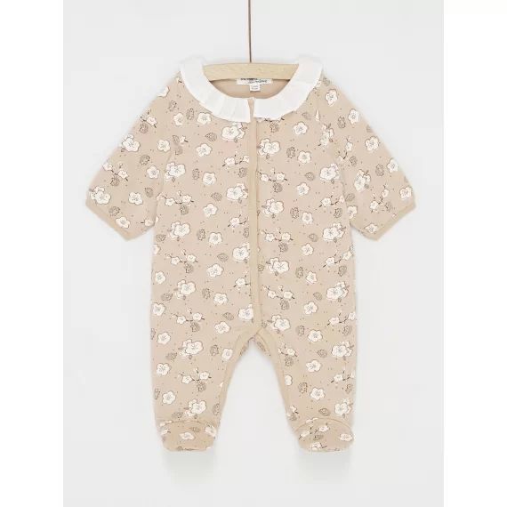 Grenouillère Rose Vintage À Imprimé Fleuri Fille