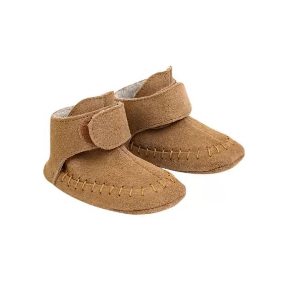 Bottines bébé en cuir Cognac (6-12 mois)