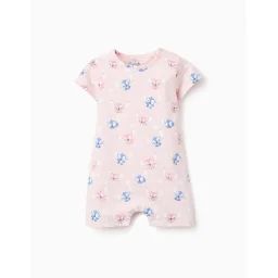 Pyjama-combishort En Coton Lilo Et Stitch Rose Clair