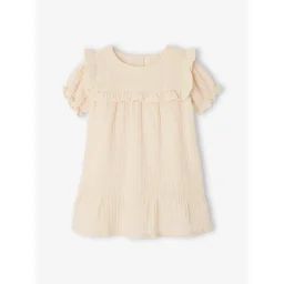 Robe en gaze de coton bébé vanille