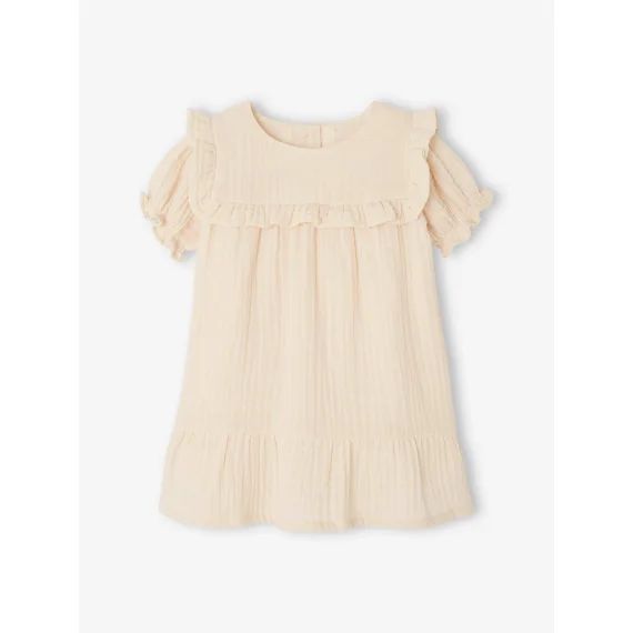 Robe en gaze de coton bébé vanille