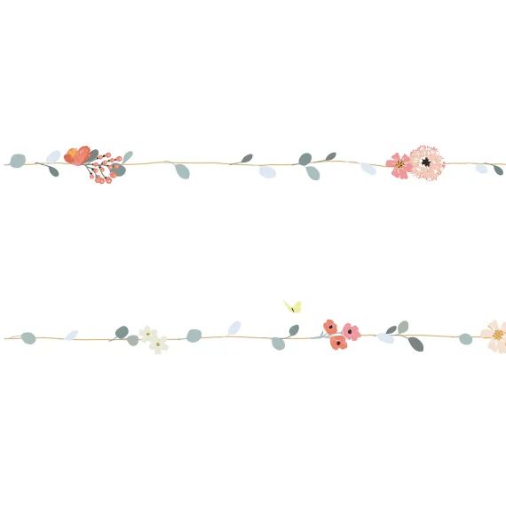 Frise adhésive fleur Nils (5 m)