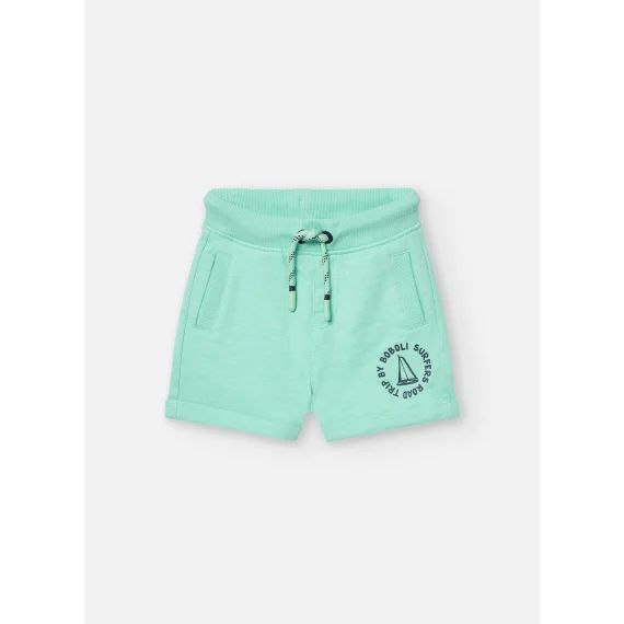 Bermuda Uni En Coton Vert