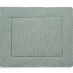 Tapis de jeu réversible en tricot vert cendre (80 x 100 cm)