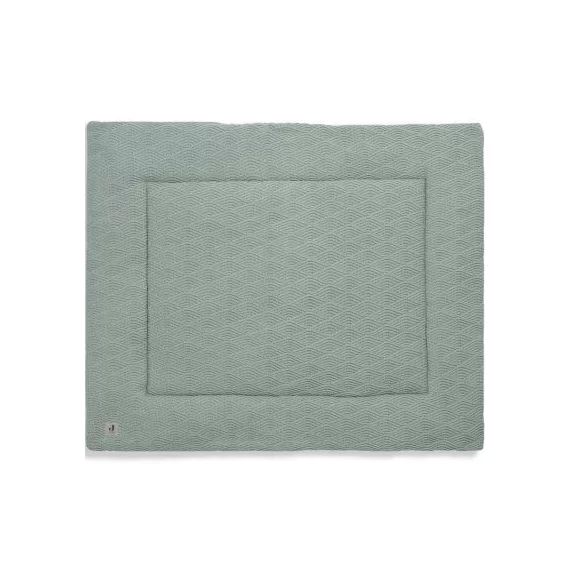 Tapis de jeu réversible en tricot vert cendre (80 x 100 cm)