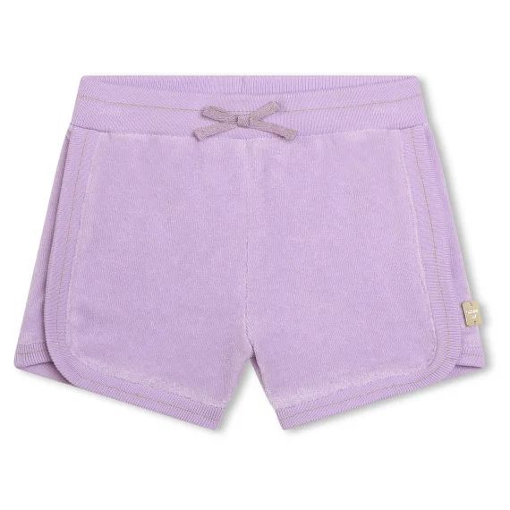Short uni en éponge Fille Violet