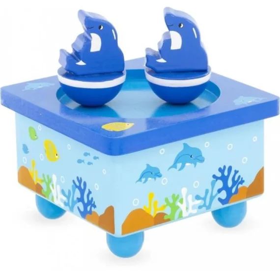 Boite À Musique Dauphin – Ulysse – 10 X 10 Cm – Mixte – A Partir De 3 Ans Multicolore